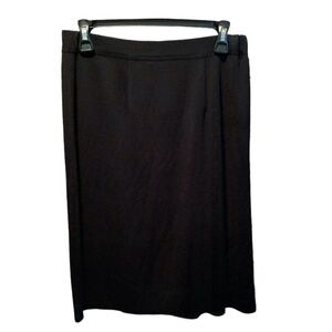 Exclusively Misook Straight Acrylic Knit Skirt in Black XS
